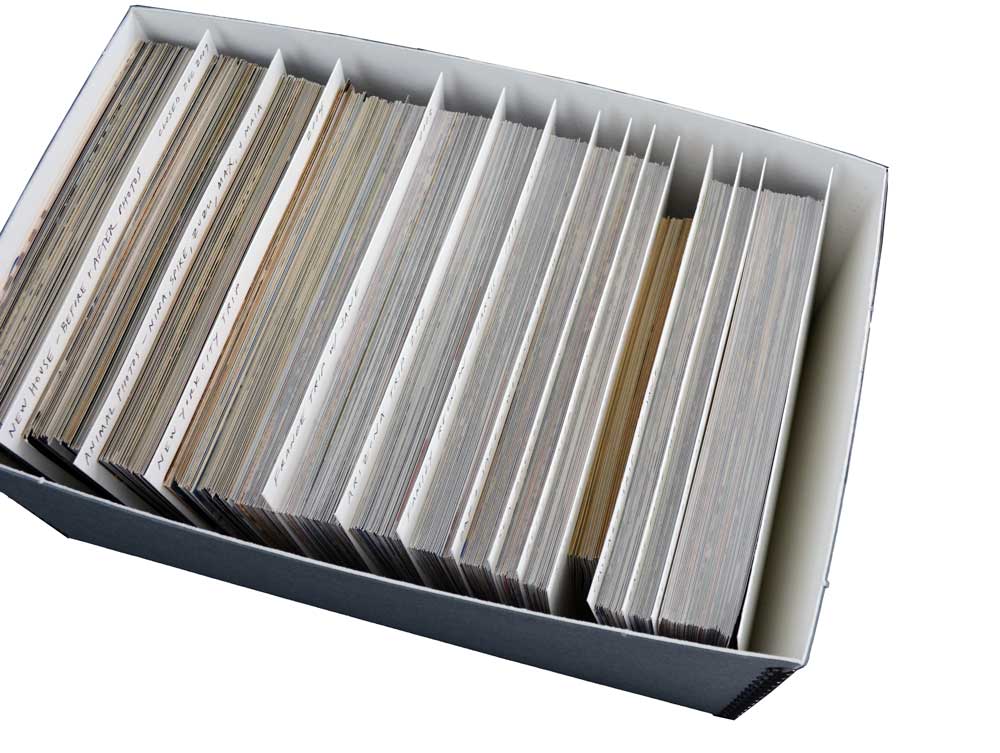 Budget Kit features an archival box, acid-free card stock dividers, and a box label for safely storing 4 x 6 photos