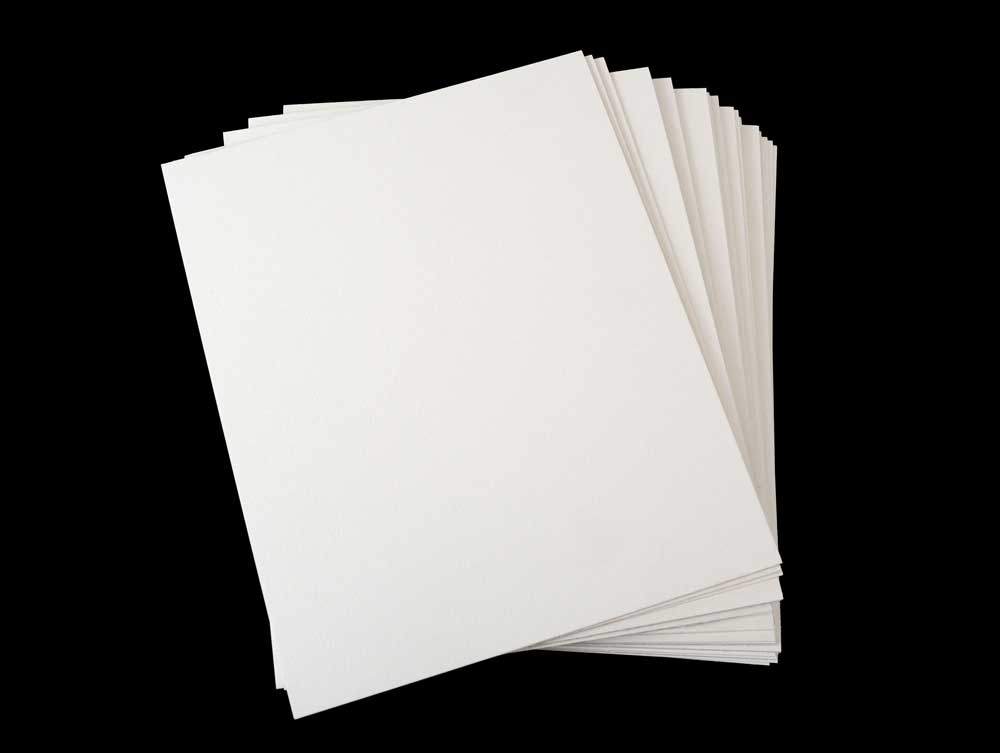 Conservation Board, acid-free and buffered with calcium carbonate, provides archival protection for artwork and photos