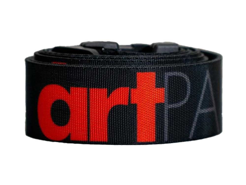 Adjustable Art Strap shown rolled up. It can be added on and used to help carry your art bag