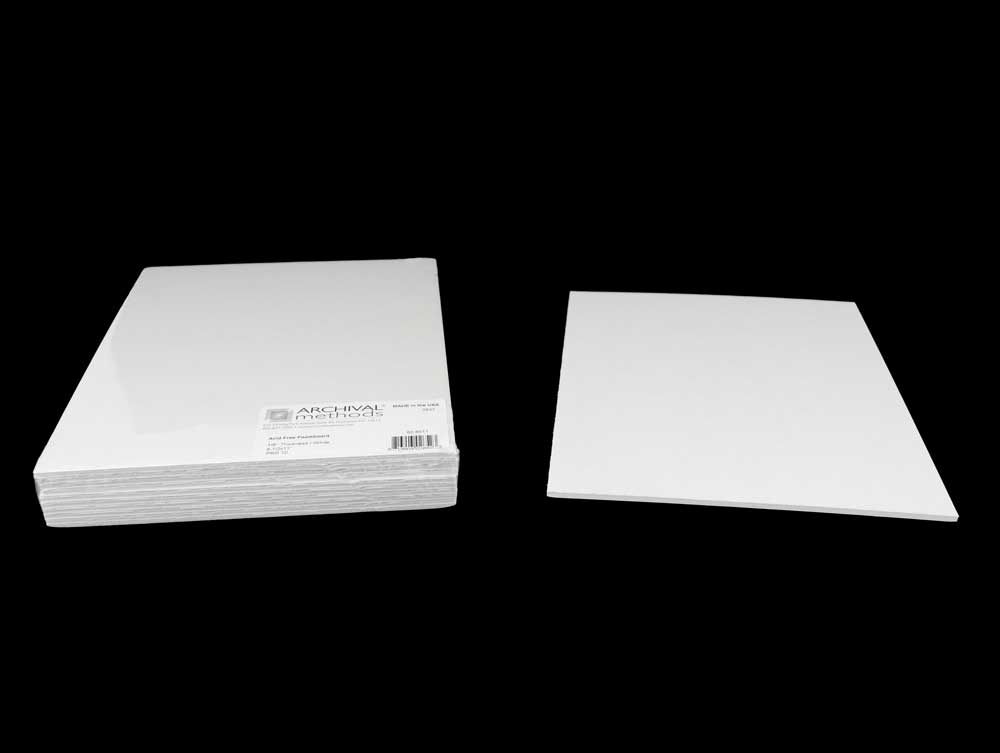 Acid-free archival foam board is great as a backing board in frames, sleeves, and bags.