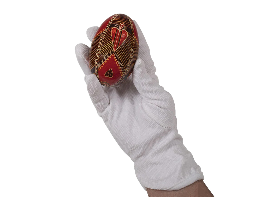 Micro Dot Gloves provide better grip on slippery objects than standard cotton gloves.