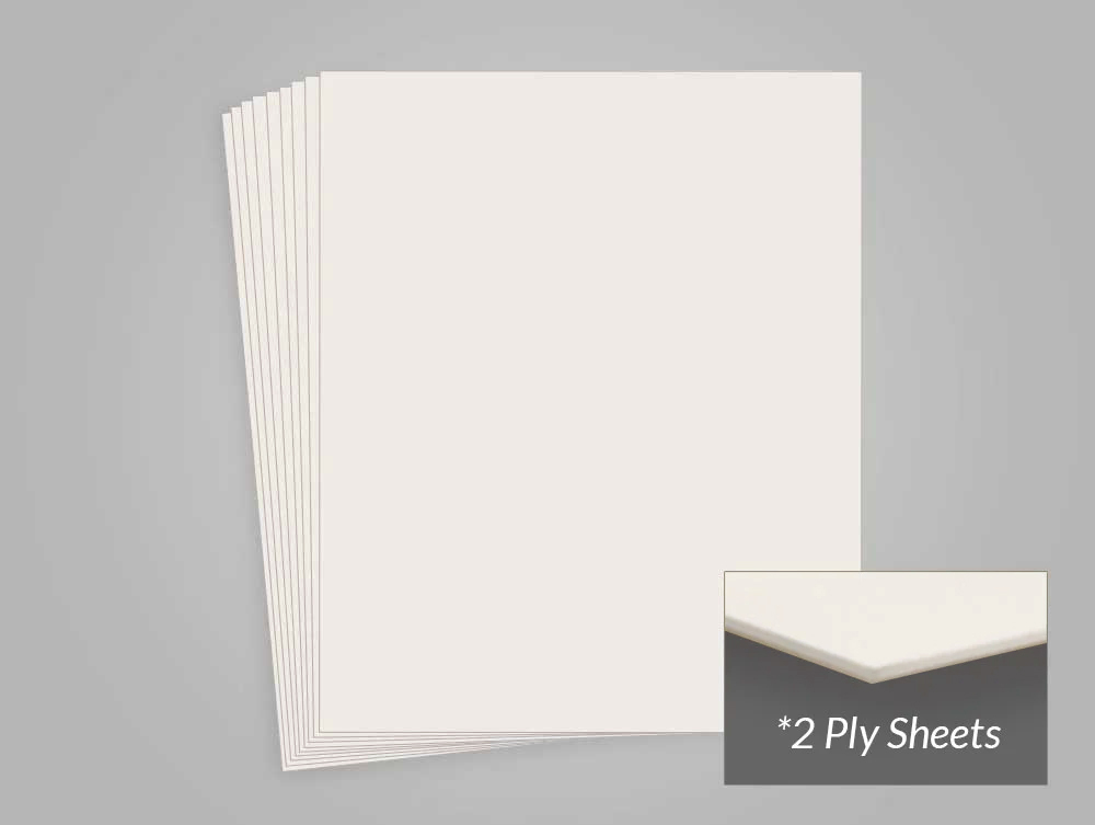 Warm White 2-Ply Museum Board, 100% cotton and acid-free, provides archival protection for artwork and photos, meeting conservation standards