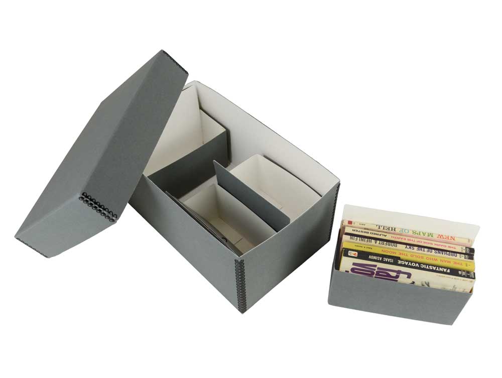 Create-A-Kit customizable archival storage box with mix-and-match inserts for organizing prints, books, and memorabilia safely. 