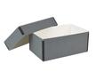Gray archival Short Top Boxes made from acid-free materials with white interiors, designed for long-term photo and document storage. thumbnail